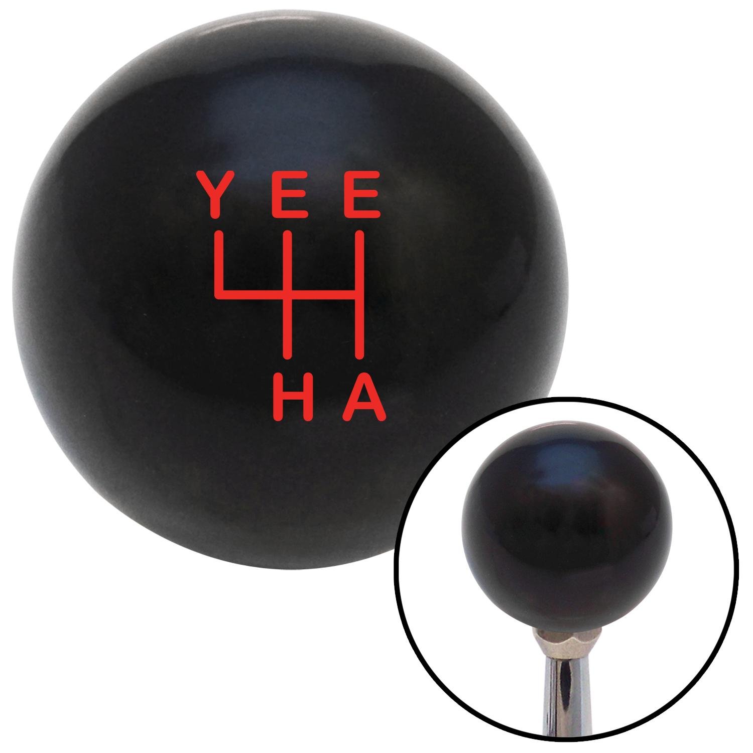 Red Yeeha 4 Speed Black Shift Knob for MT Manual Transmissions 4 5 6