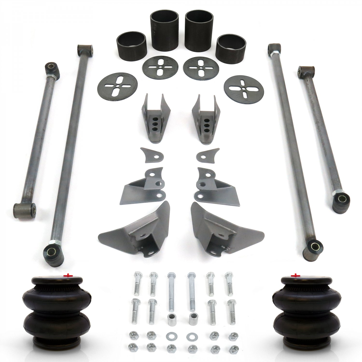 Rear Triangulated 4 Link Kit With Brackets And 2600 Bags For Air Ride